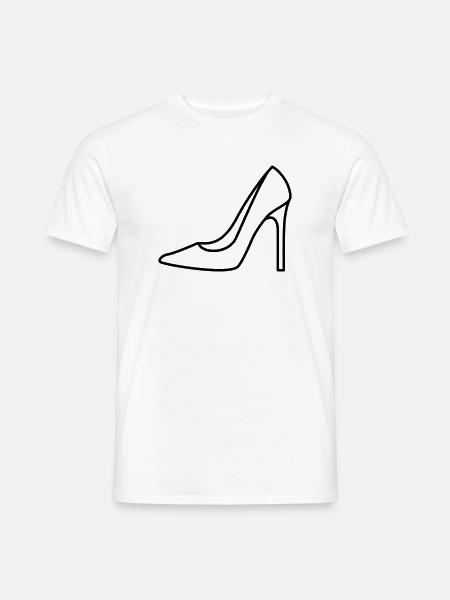 High Heel Icon Shoe Women Women Contour Customizable - Men's T-Shirt - white