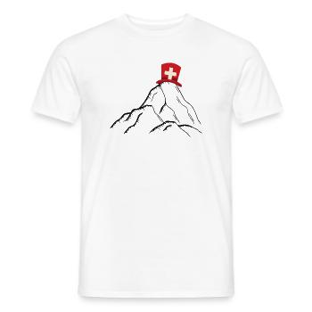 Schweiz - Schweizer Berge - Männer T-Shirt - Weiß - Vorne - AI Model Male 178 dark (178cm)