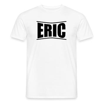 t-shirt Eric idée cadeau t-shirt - T-shirt homme - blanc - Devant - AI Model Male 178 dark (178cm)