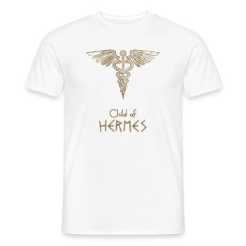 Child of Hermes – Percy Jackson inspired design - Men's T-Shirt - white - Front - AI Model Male 178 dark (178cm)