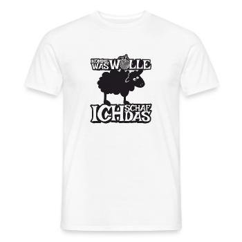 Komme was Wolle ich Schaf das - Männer T-Shirt - Weiß - Vorne - AI Model Male 178 dark (178cm)