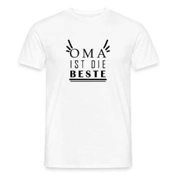 Oma ist die Beste - Männer T-Shirt - Weiß - Vorne - AI Model Male 178 dark (178cm)