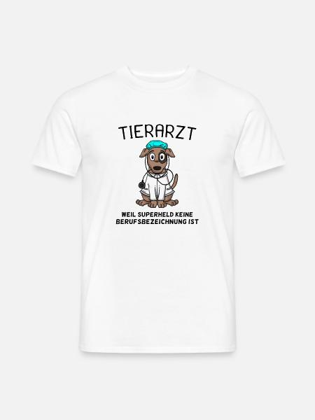 Tier Tierarzt Tiermedizin Geschenk - Männer T-Shirt - Weiß