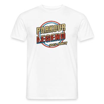 Parkour legend - Men's T-Shirt - white - Front - AI Model Male 178 dark (178cm)