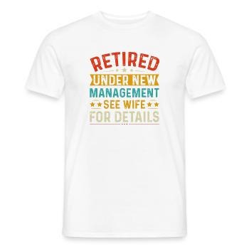 Gestion des retraites pour les nouveaux départs - T-shirt homme - blanc - Devant - AI Model Male 178 dark (178cm)