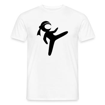 ninja fighter symbol comic kids fighting - Männer T-Shirt - Weiß - Vorne - AI Model Male 178 dark (178cm)