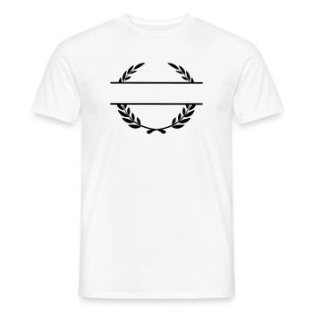 Lauwerkrans name banner - Men's T-Shirt - white - Front - AI Model Male 178 dark (178cm)