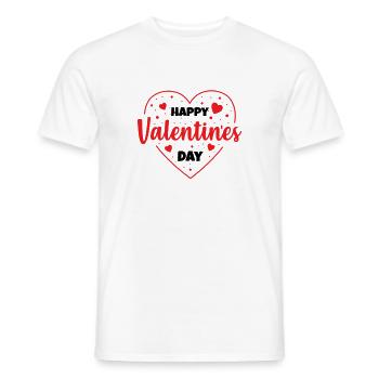 Saint-Valentin, Saint-Valentin, Saint-Valentin - T-shirt homme - blanc - Devant - AI Model Male 178 dark (178cm)