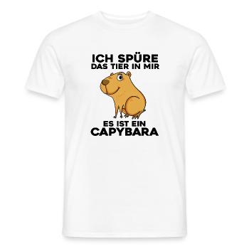 Capybara Wasserschwein Spruch Geschenk - Männer T-Shirt - Weiß - Vorne - AI Model Male 178 dark (178cm)
