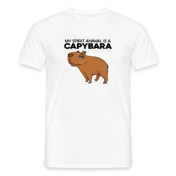 Capybara Capybara Cadeau - T-shirt homme - blanc - Devant - AI Model Male 178 dark (178cm)