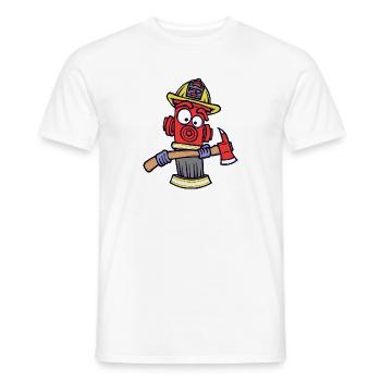 Feuerlöscher Feuerwehr Brandschutz Feuerwehrmann - Männer T-Shirt - Weiß - Vorne - AI Model Male 178 dark (178cm)