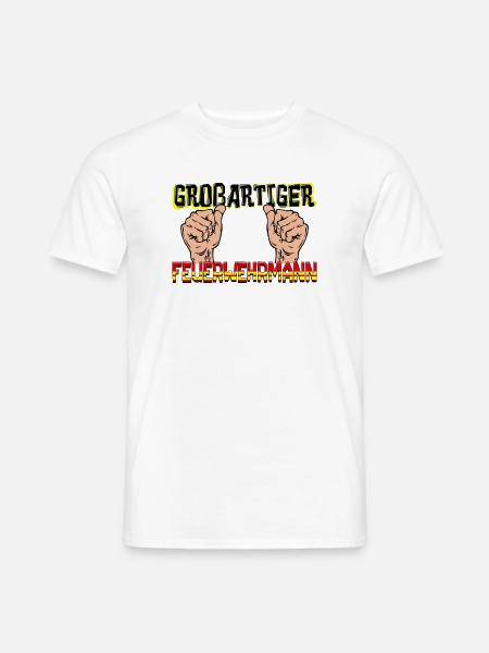 Lebensretter Feuerwehr Statement Feuerwehrmann - Männer T-Shirt - Weiß