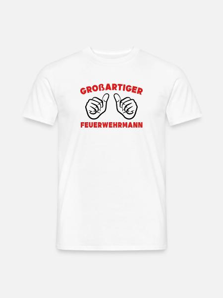 Feuerwehrmann Statement Feuerwehr Lebensretter - Männer T-Shirt - Weiß