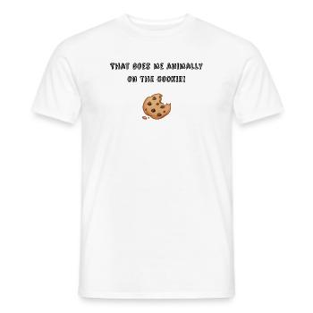 That goes me on the cookie! - Männer T-Shirt - Weiß - Vorne - AI Model Male 178 dark (178cm)
