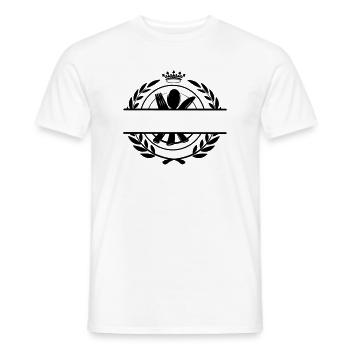 Cutlery menu logo with crown - Men's T-Shirt - white - Front - AI Model Male 178 dark (178cm)