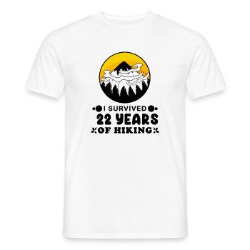 22nd Birthday Wanderer 22 years old - Men's T-Shirt - white - Front - AI Model Male 178 dark (178cm)