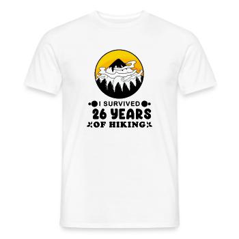 26. Geburtstag Wanderer 26 Jahre alt Gipfel Berge - Männer T-Shirt - Weiß - Vorne - AI Model Male 178 dark (178cm)