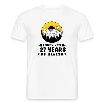 27. Geburtstag Wanderer 27 Jahre alt Gipfel Berge - Männer T-Shirt - Weiß - Vorne - AI Model Male 178 dark (178cm)