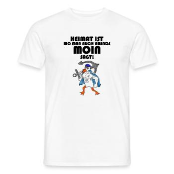 Nordsee Plattdeutsch Spruch Moin Möwe - Männer T-Shirt - Weiß - Vorne - AI Model Male 178 dark (178cm)