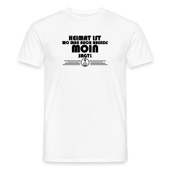 Anker Nordsee Plattdeutsch Spruch Moin - Männer T-Shirt - Weiß - Vorne - AI Model Male 178 dark (178cm)