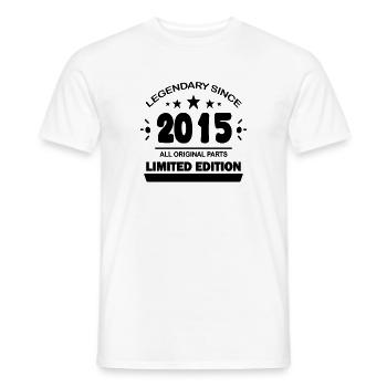 2015 - Männer T-Shirt - Weiß - Vorne - AI Model Male 178 dark (178cm)