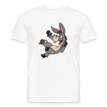 Lustiger Esel - Männer T-Shirt - Weiß - Vorne - AI Model Male 178 dark (178cm)