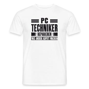 Servicetechniker Support Lösung Spruch Service PC - Männer T-Shirt - Weiß - Vorne - AI Model Male 178 dark (178cm)