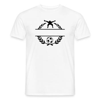 Fußball 1 - Männer T-Shirt - Weiß - Vorne - AI Model Male 178 dark (178cm)