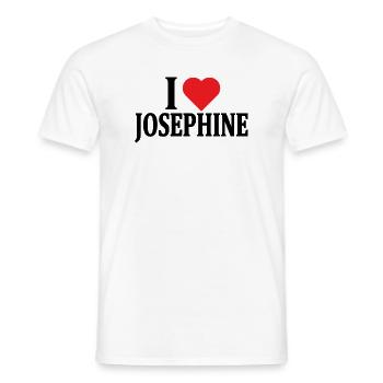 t-shirt I love Josephine t-shirt gift idea - Men's T-Shirt - white - Front - AI Model Male 178 dark (178cm)