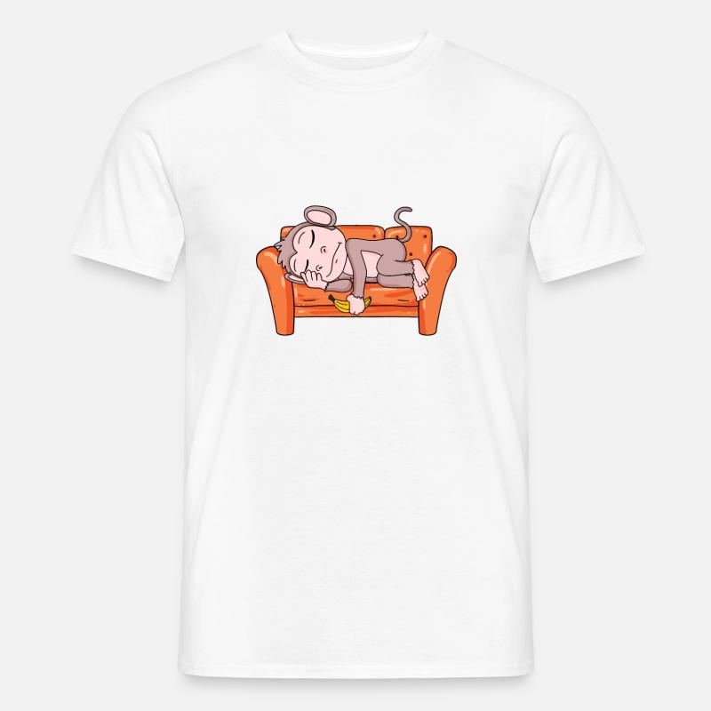 Affe - Männer T-Shirt - Weiß