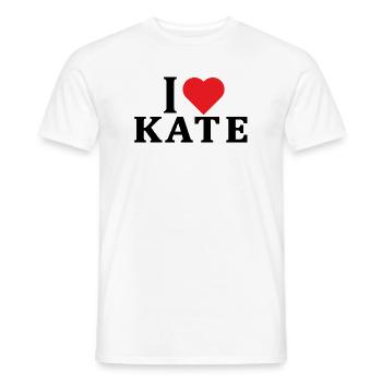 t-shirt I love Kate t-shirt gift idea - Men's T-Shirt - white - Front - AI Model Male 178 dark (178cm)