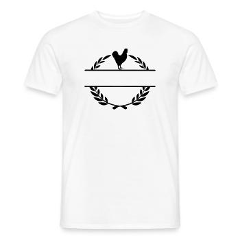 Proud of the farmer chicken - Men's T-Shirt - white - Front - AI Model Male 178 dark (178cm)