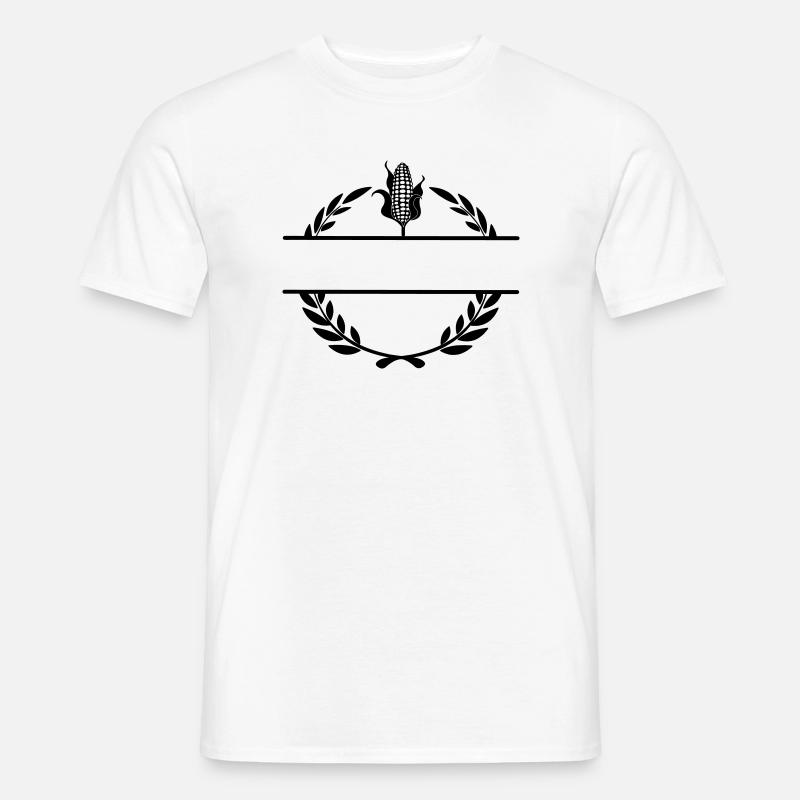 Stolz auf den Bauernmais - Männer T-Shirt - Weiß