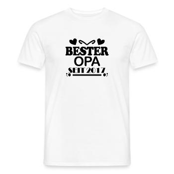 Bester Opa seit 2017 - Männer T-Shirt - Weiß - Vorne - AI Model Male 178 dark (178cm)