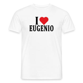 t-shirt I love Eugenio t-shirt gift idea - Men's T-Shirt - white - Front - AI Model Male 178 dark (178cm)