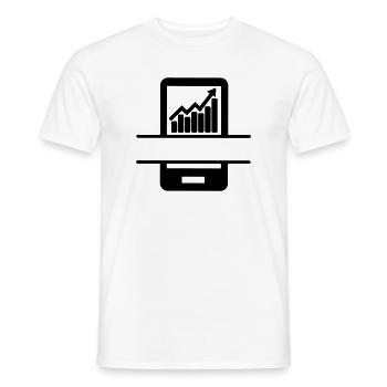 Meilleur graphique de résultats dans smartphone - T-shirt homme - blanc - Devant - AI Model Male 178 dark (178cm)