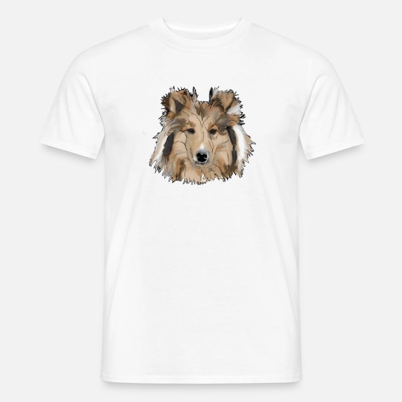 Collie - Miesten T-paita - valkoinen