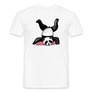 Panda Akrobat auf Matte - Männer T-Shirt - Weiß - Vorne - AI Model Male 178 dark (178cm)