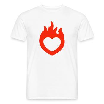 Saint-Valentin, Saint-Valentin, Saint-Valentin - T-shirt homme - blanc - Devant - AI Model Male 178 dark (178cm)