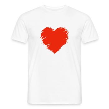 Saint-Valentin, Saint-Valentin, Saint-Valentin - T-shirt homme - blanc - Devant - AI Model Male 178 dark (178cm)