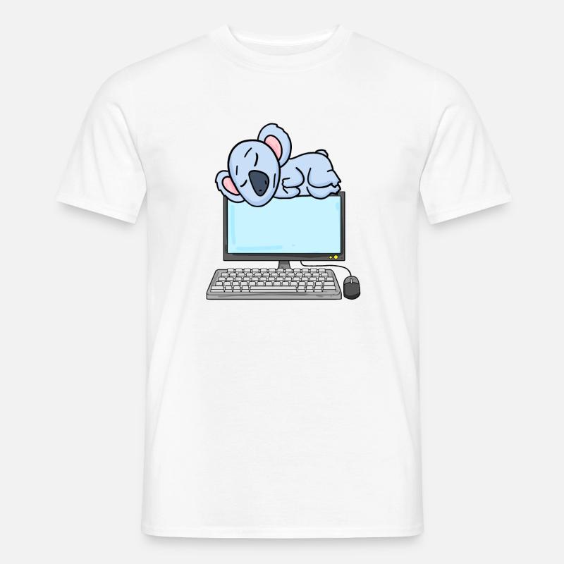 Koala Computer Nerd Programmer Gift - Men's T-shirt - white