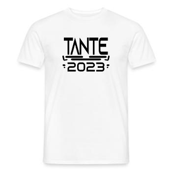 Tante 2023 - Tante werden - Tante Geschenk - Männer T-Shirt - Weiß - Vorne - AI Model Male 178 dark (178cm)