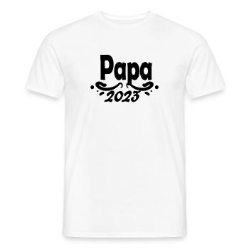 Vater 2023 - Papa 2023 Geschenk - Männer T-Shirt - Weiß - Vorne - AI Model Male 178 dark (178cm)