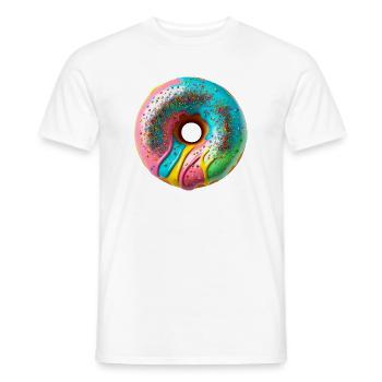 Bunte Donut Vibes - Männer T-Shirt - Weiß - Vorne - AI Model Male 178 dark (178cm)