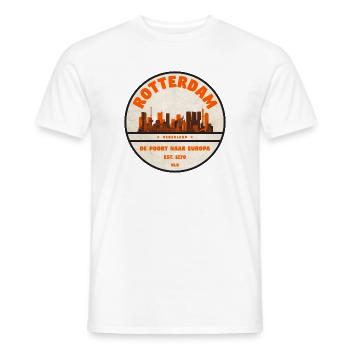 Rotterdam : Poort naar Europa - T-shirt homme - blanc - Devant - AI Model Male 178 dark (178cm)
