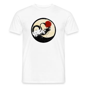 Dragon chinois - T-shirt homme - blanc - Devant - AI Model Male 178 dark (178cm)