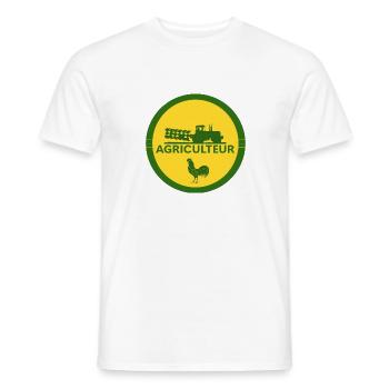 Agriculteur - T-shirt homme - blanc - Devant - AI Model Male 178 dark (178cm)