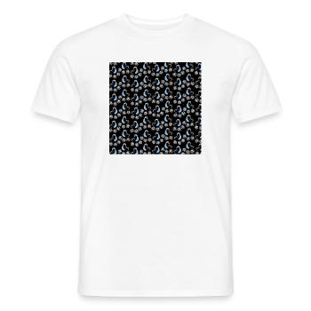 Daunenfedern, Singvogelmuster - Männer T-Shirt - Weiß - Vorne - AI Model Male 178 dark (178cm)