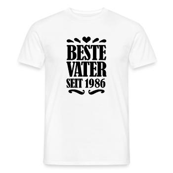 Bester Vater seit 1986 - Männer T-Shirt - Weiß - Vorne - AI Model Male 178 dark (178cm)