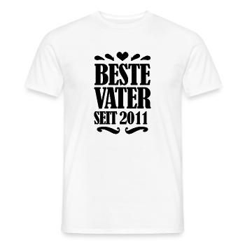 Bester Vater seit 2011 - Männer T-Shirt - Weiß - Vorne - AI Model Male 178 dark (178cm)